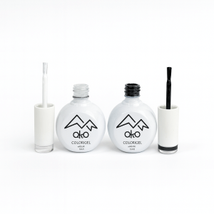َA.L.V Black and White Gel Nail Polish