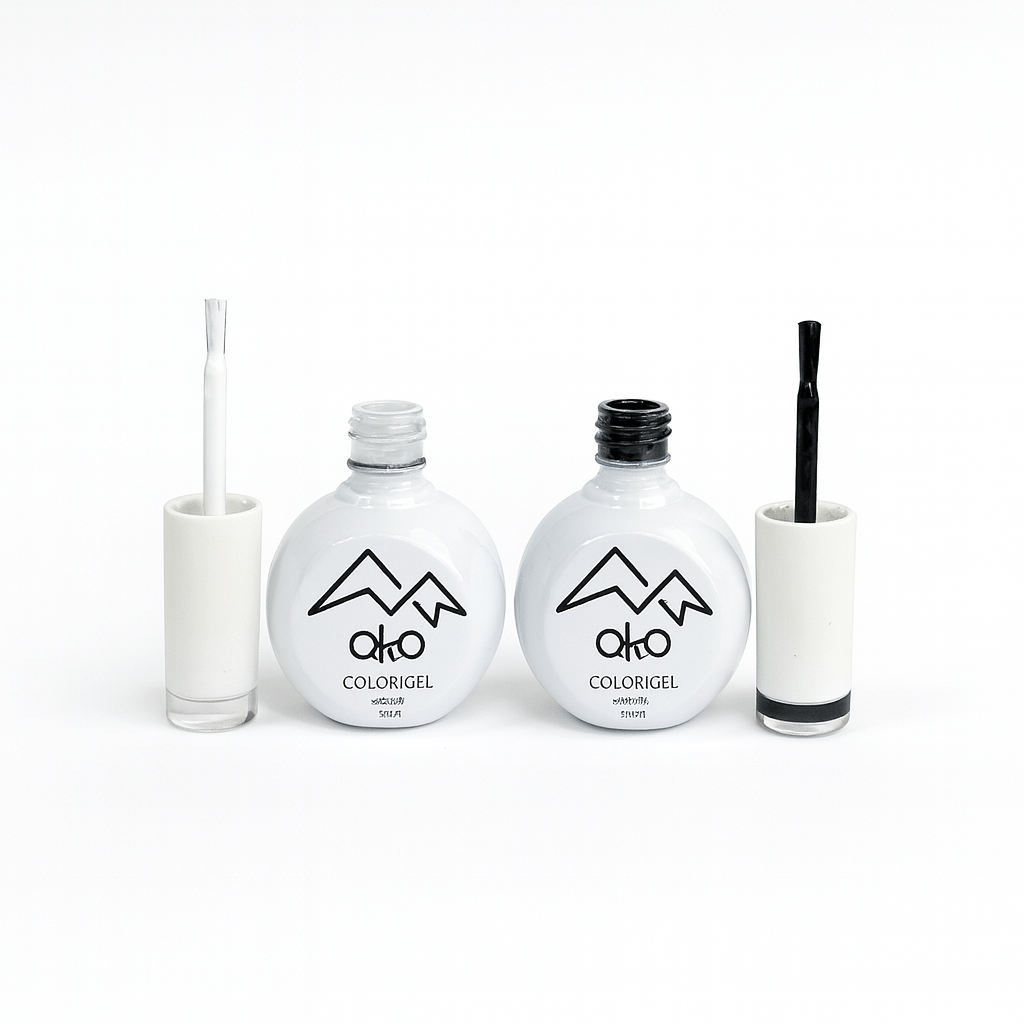َA.L.V Black and White Gel Nail Polish